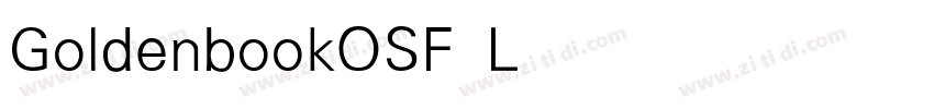 GoldenbookOSF Light字体转换